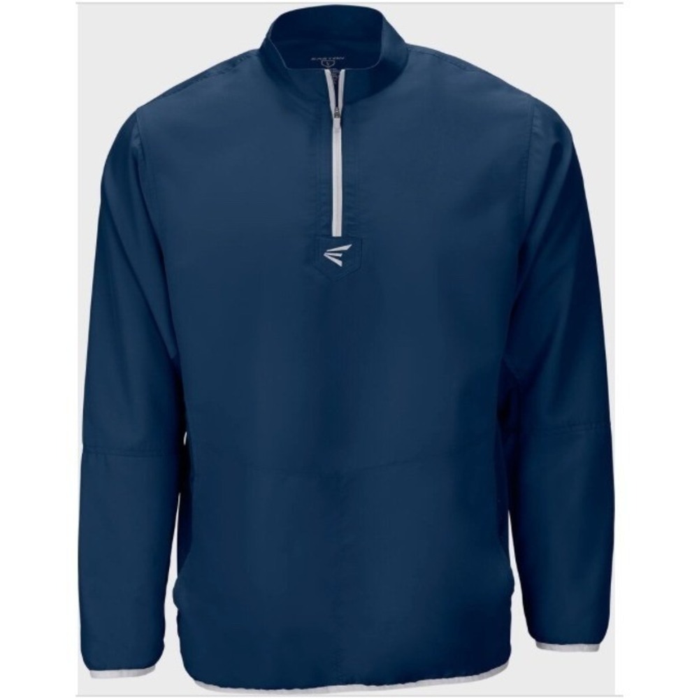 Easton Alpha Cage Jacket Mens Medium Navy New A167510NYM Quarter Zip Long Sleeve